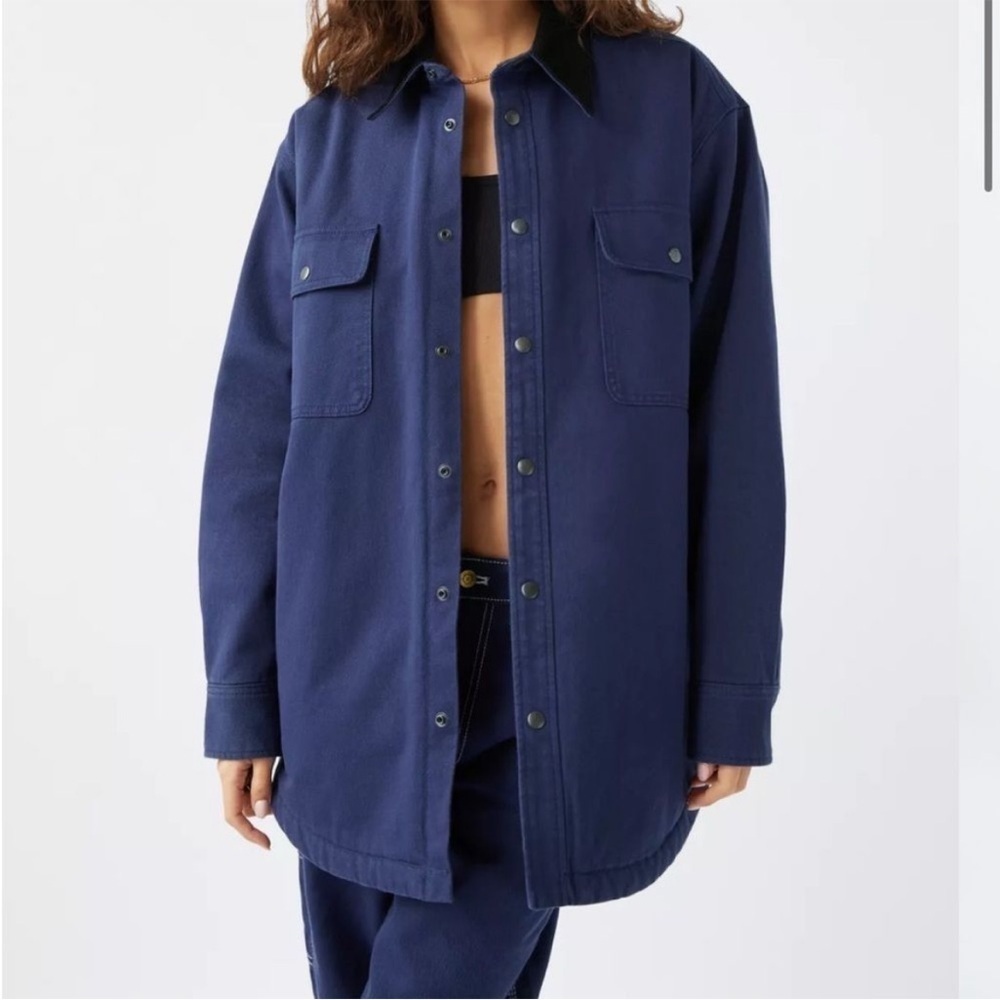 TNA | Women’s Blue Turner Shirt Jacket Lined Thick Material Size 2 Medium - Picture 2 of 7